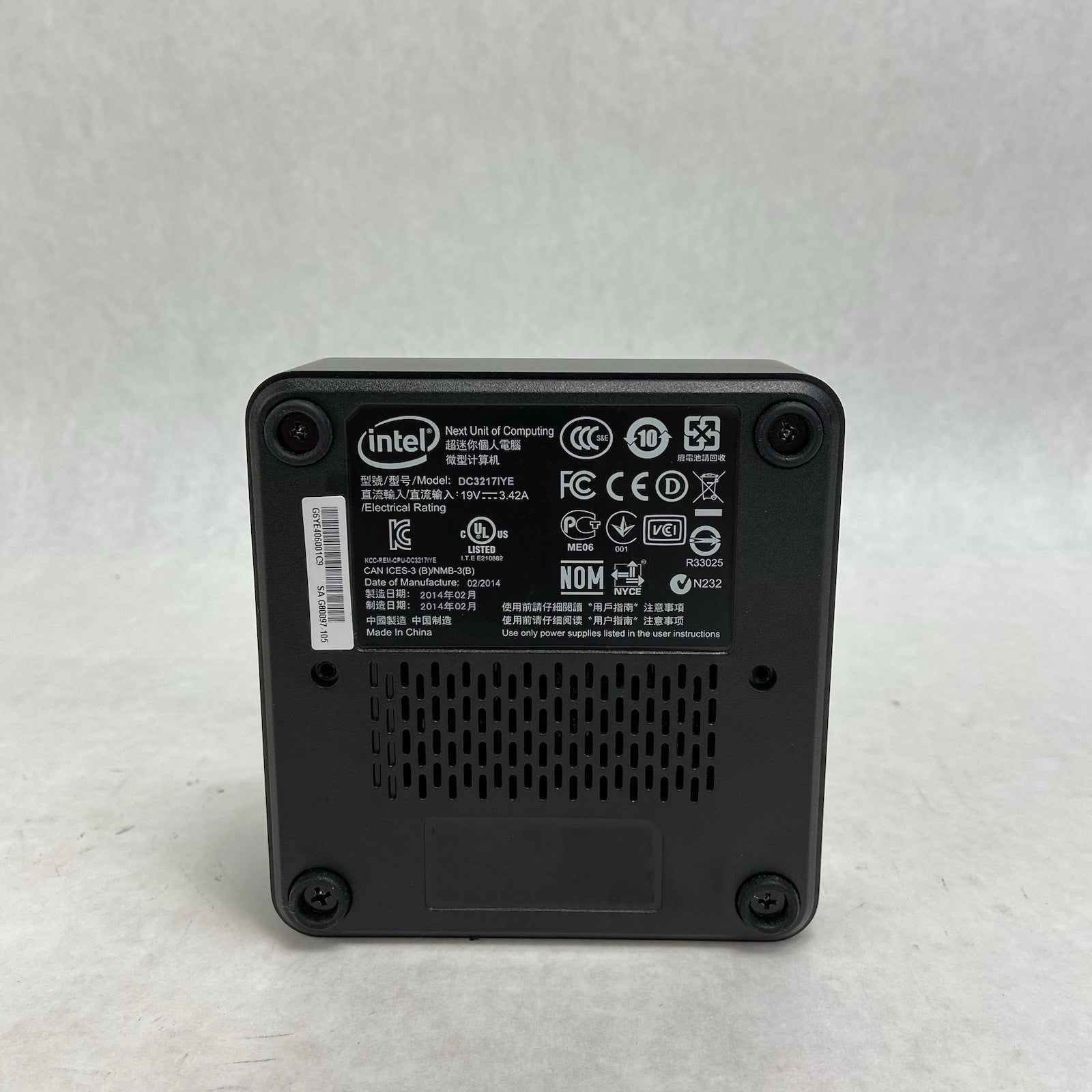Intel DC3217IYE Micro Intel Core i3-3217U 1.8GHz 8GB RAM No AC/HDD/OS5