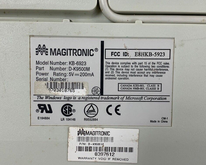 Magitronic D-K9500M KB-6923 Mechanical DIN Keyboard