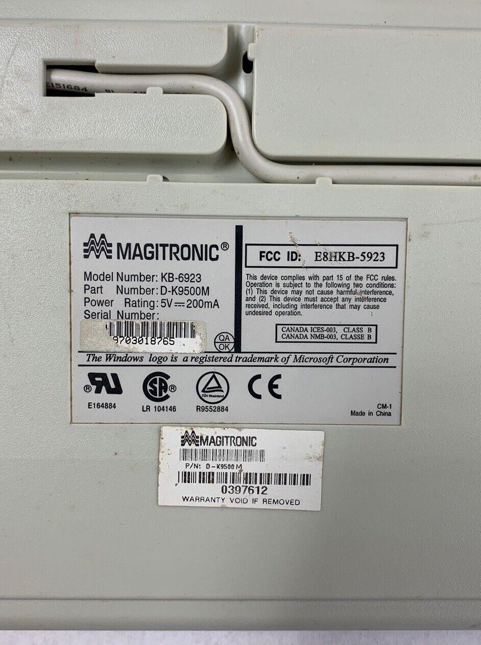 Magitronic D-K9500M KB-6923 Mechanical DIN Keyboard