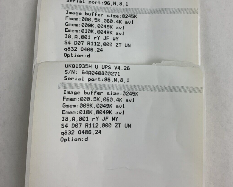 Zebra Eltron  LP 2844 CTP Label Thermal Printer UPS  Tested Bad Serial Port
