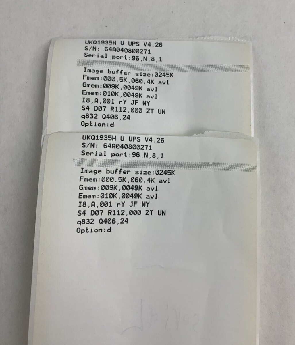 Zebra Eltron  LP 2844 CTP Label Thermal Printer UPS  Tested Bad Serial Port