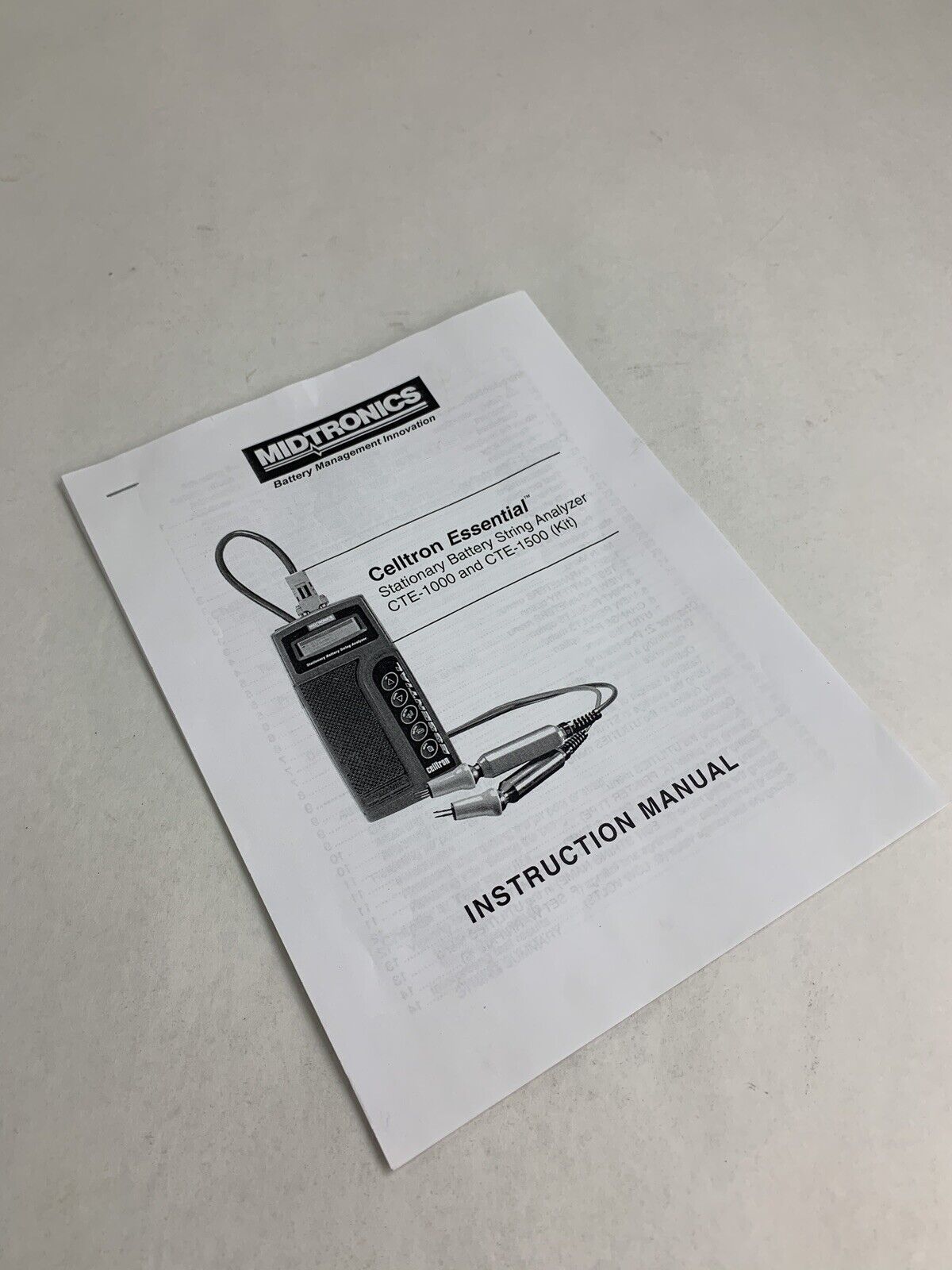 Midtronics CTE-1000/1500 Celltron Essential Stationary Battery  Analyzer Tested