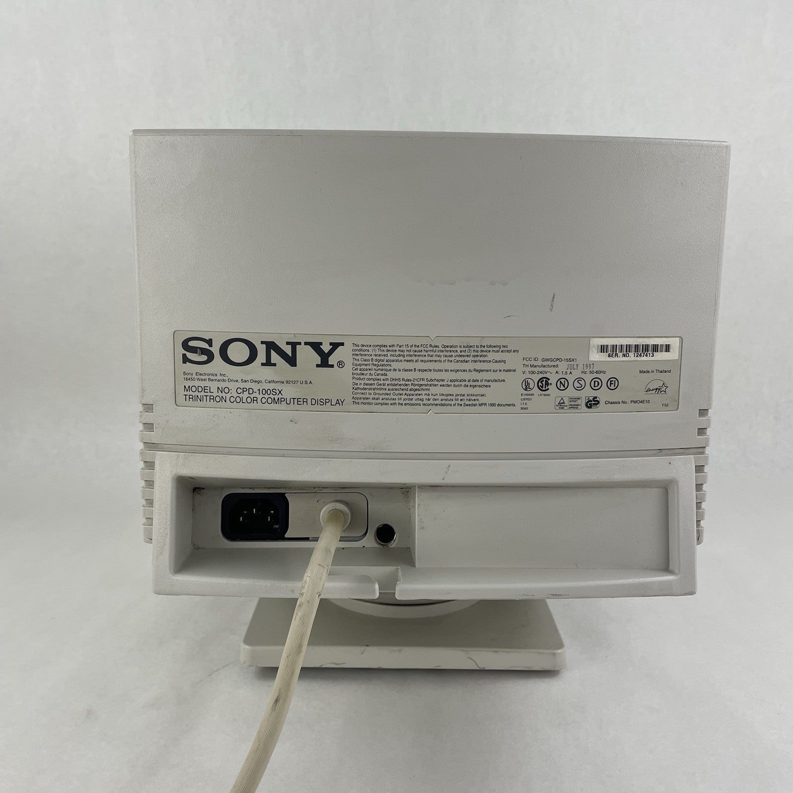 Sony 100SX CPD Trinitron Multiscan CRT VGA Monitor Tested
