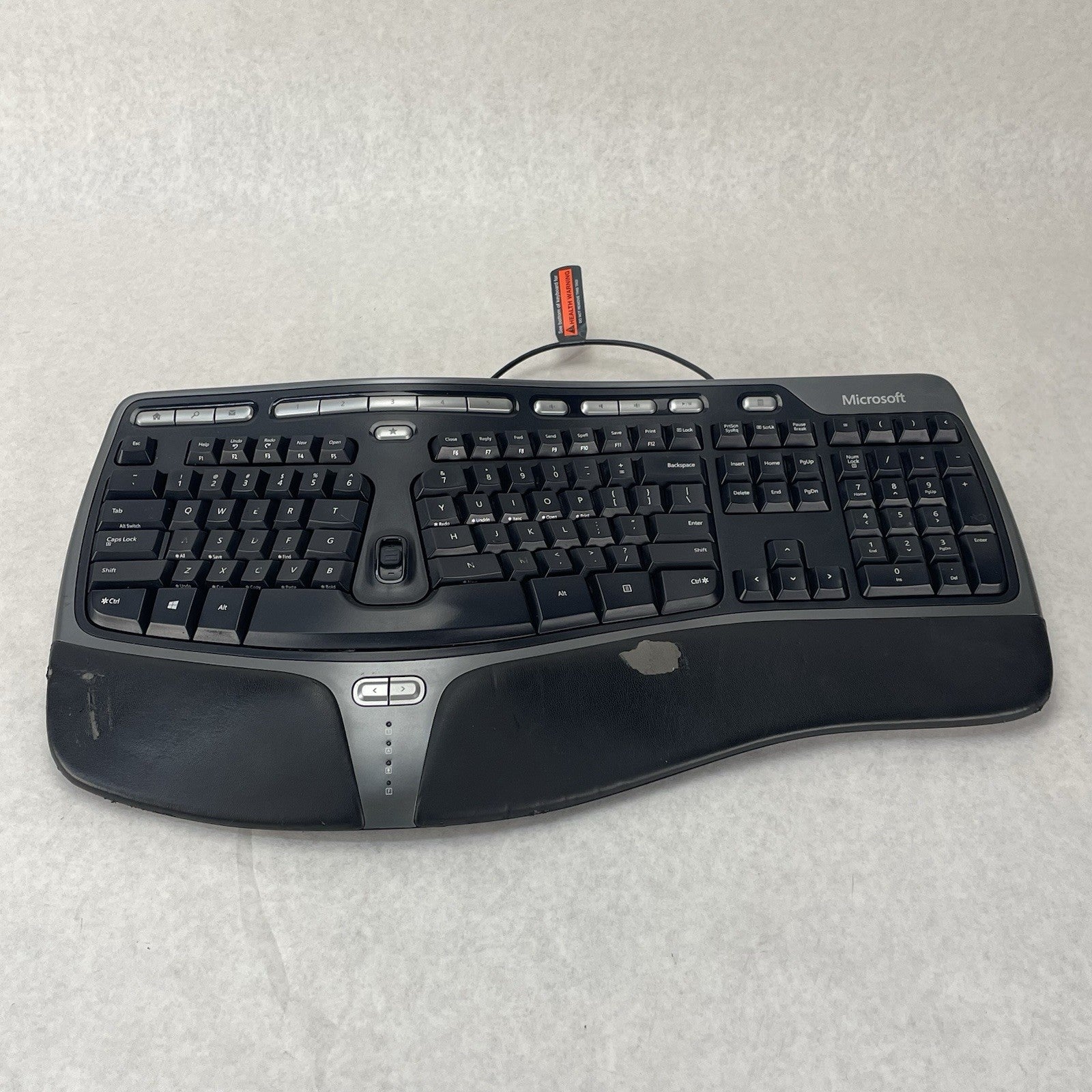 Microsoft 4000 V1.0 KU-0462 1048 Natural Ergonomic Keyboard USB Tested1
