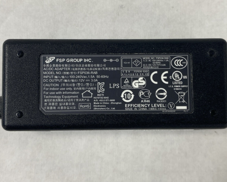 FSP Group FSP036-RAB 12V 3.0A AC/DC Adapter (Lot of 5)