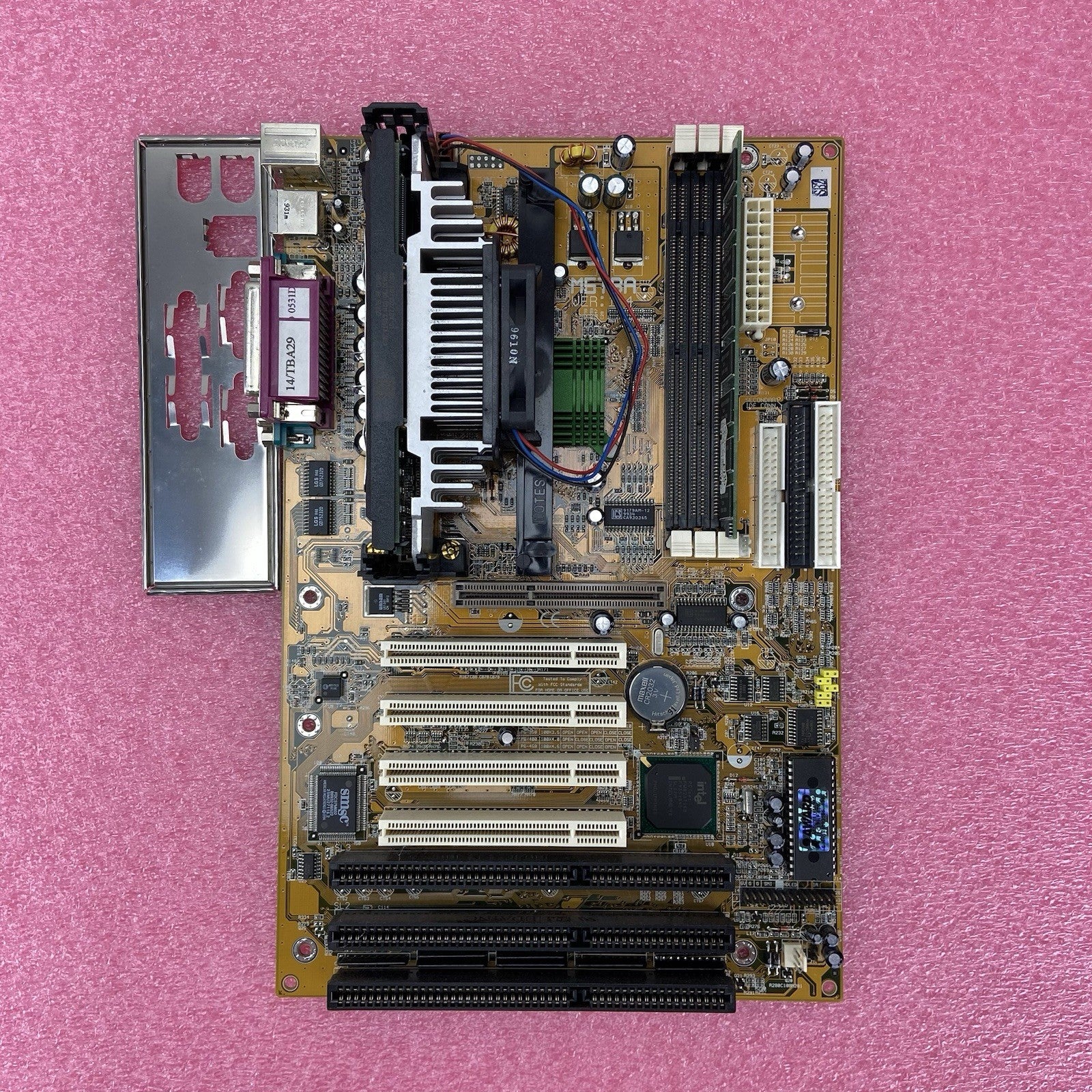 Biostar M6TBA Motherboard Intel Pentium III 448MHz 128MB RAM w/Shield 3x ISA7