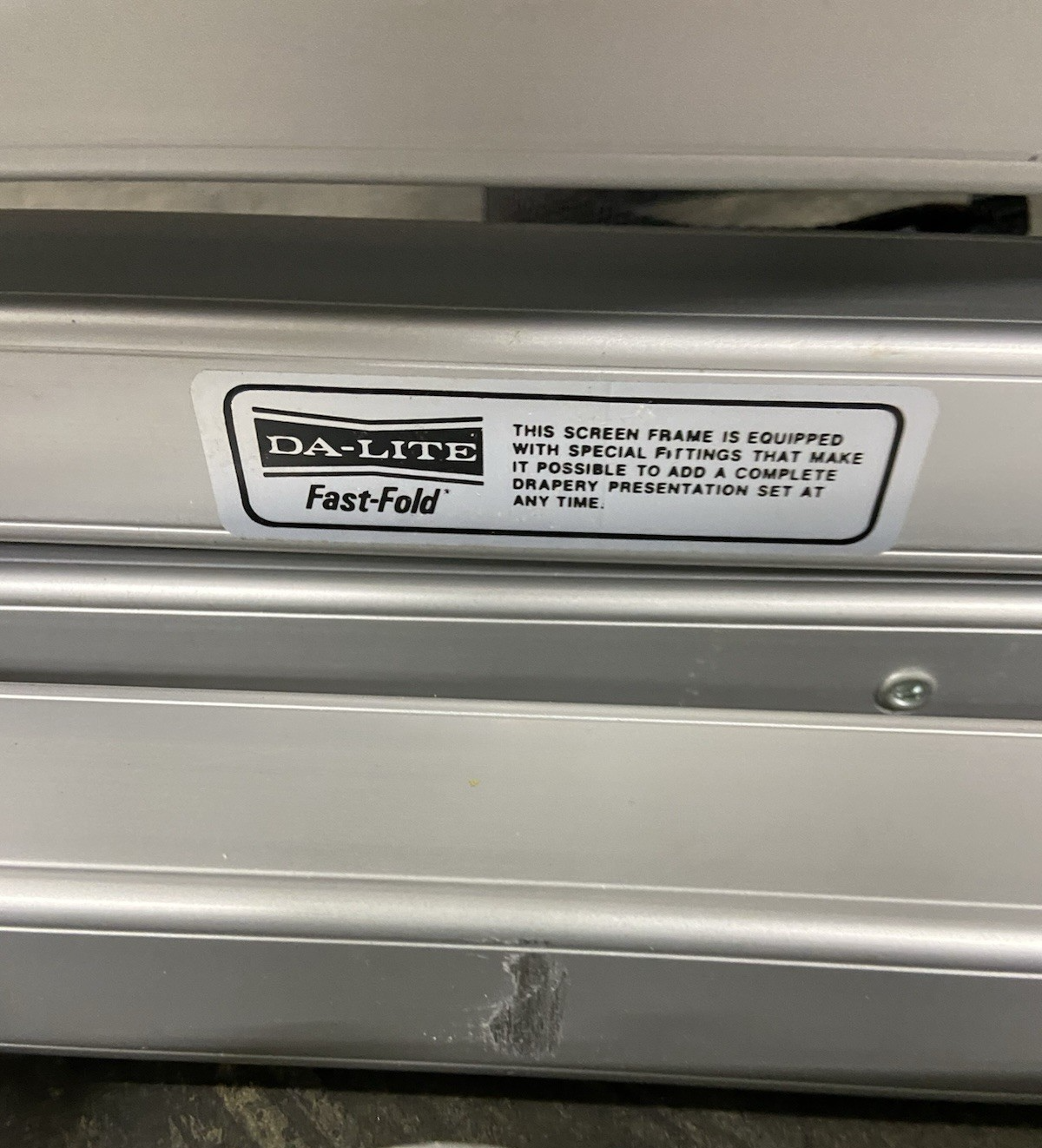 Da-Lite Fast-Fold Deluxe Projection Screen Frame - No Screen - Parts or Repair