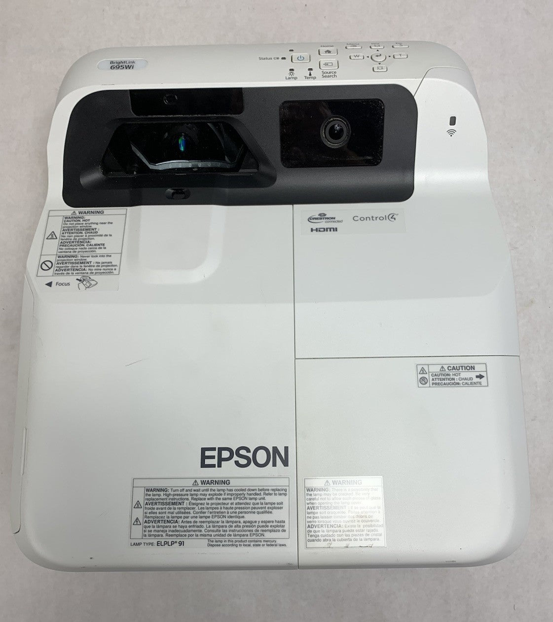 Epson PowerLite 695Wi H740A LCD Lamp Projector 4643 Lamp Hours - No Remote5