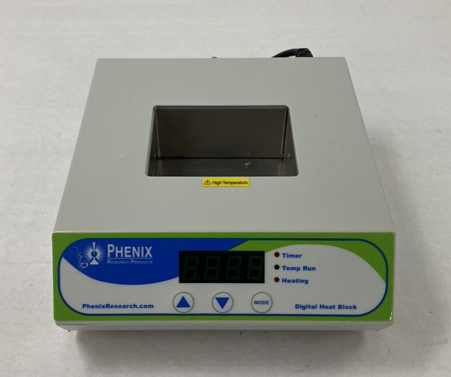 Phenix Research Model BSH1001 Digital Heat Block Dry Bath Power Tested