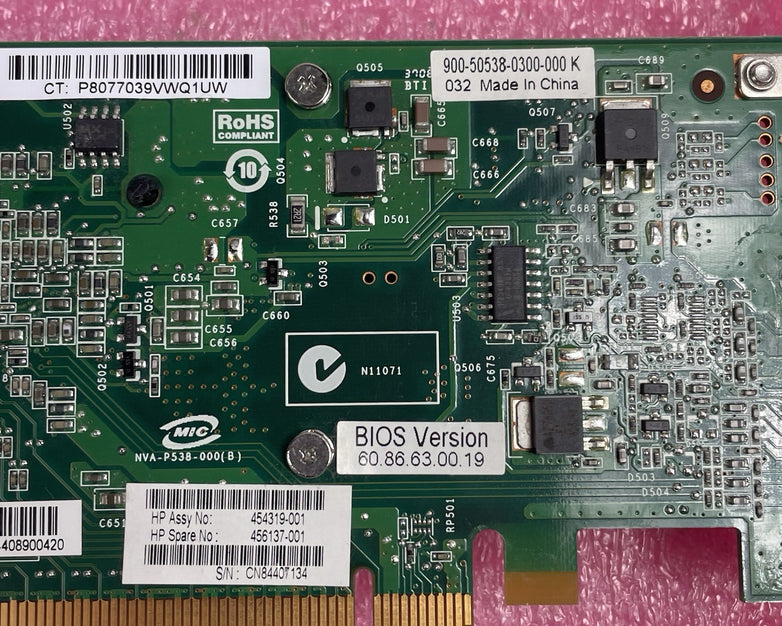 Nvidia P538 0TW212 Quadro NVS 290 Graphics Card 256MB PCIe DMS59 Lot of 2