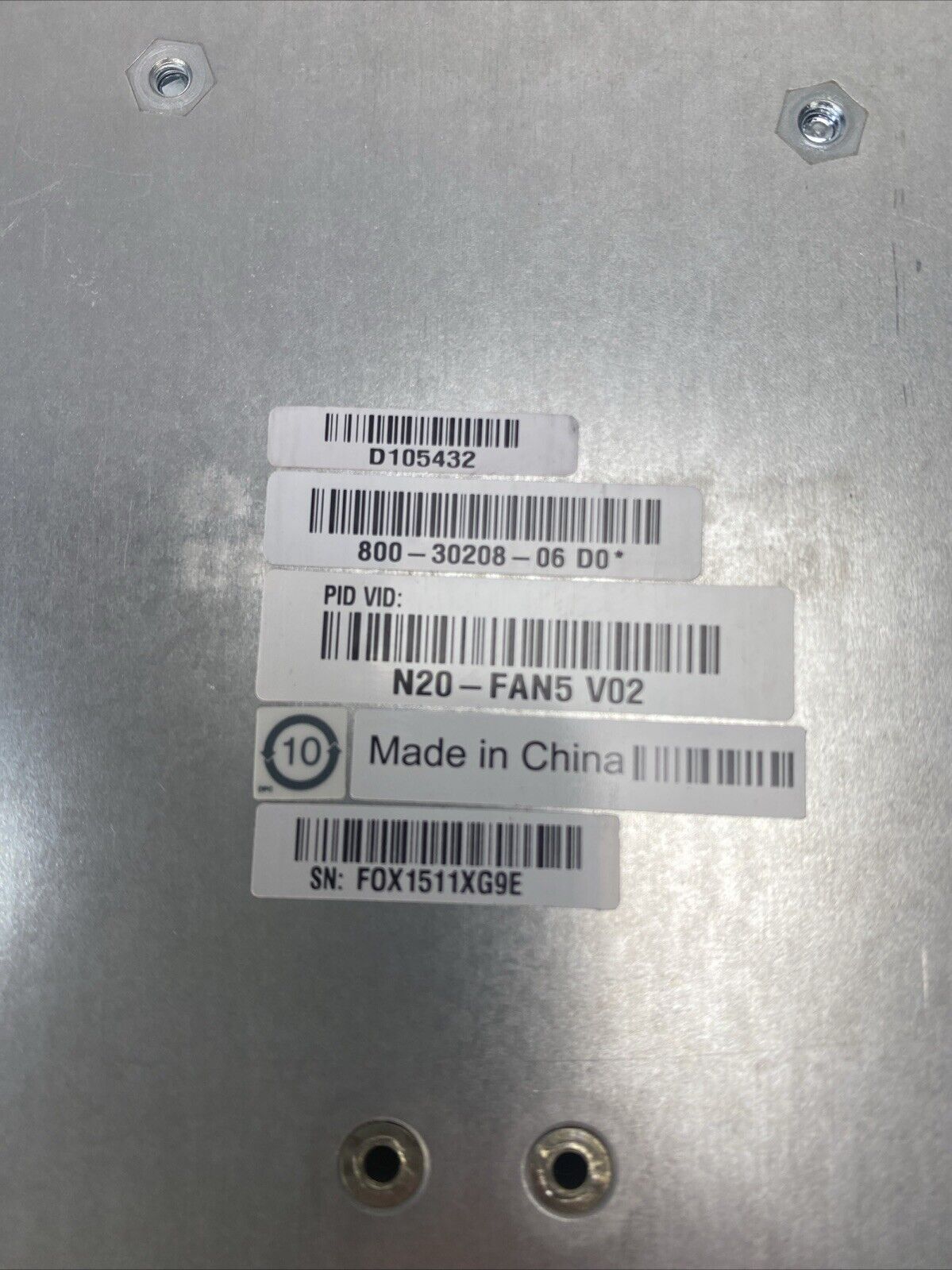 Lot( 2 ) Cisco N20-FAN5 V02 Blade Server Fan Module 800-30208-06 D0