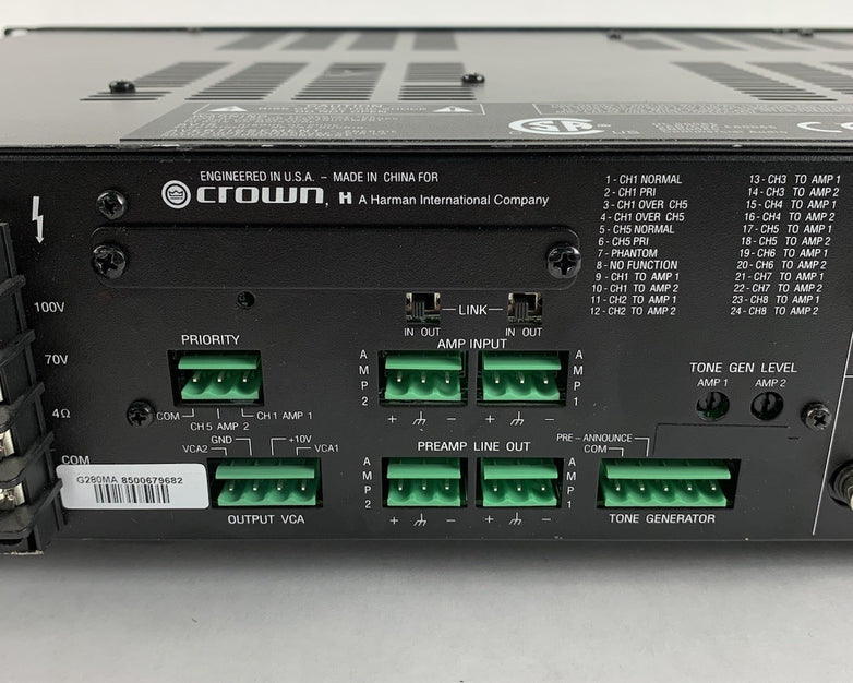 Crown 280MA Mixer / Amplifier - Bad #3 Volume Input Control Parts or Repair