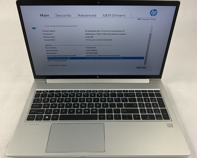 HP EliteBook 655 G10 15.6" AMD Ryzen 7 Pro 7730U 2GHz 8GB RAM No SSD/OS/AC Dent