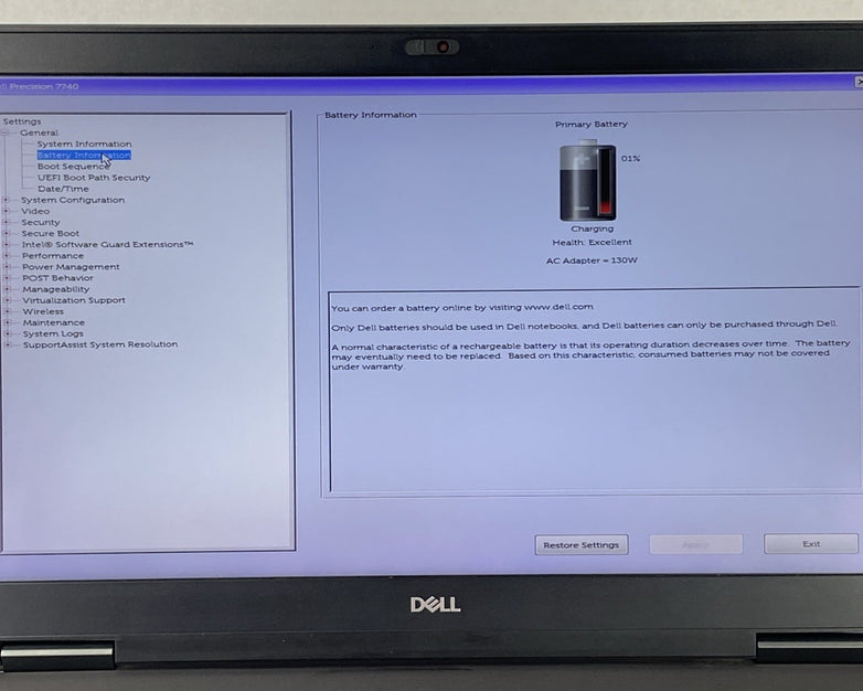 Dell Precision 7740 Intel Core i7-9850H 2.60 GHz 32 GB RAM 17.3" No HDD No OS