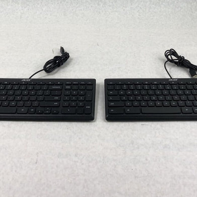 Lot of 2 Acer KB69211 USB Wired Slim Office Home Keyboard - Black