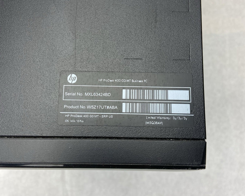 HP ProDesk 400 G3 MT Intel Core i5-6500 3.2GHz 8GB RAM No HDD No OS