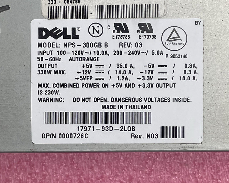 Dell Poweredge NPS-300GB B Power Supply