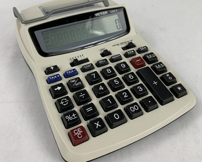 Victor 1208-2 Compact Printing Calculator - Tested