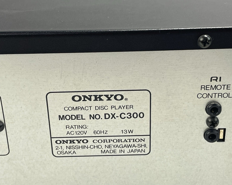 Onkyo DX-C300 CD 6 Multi Compact Disc Changer No Magazine Power Tested