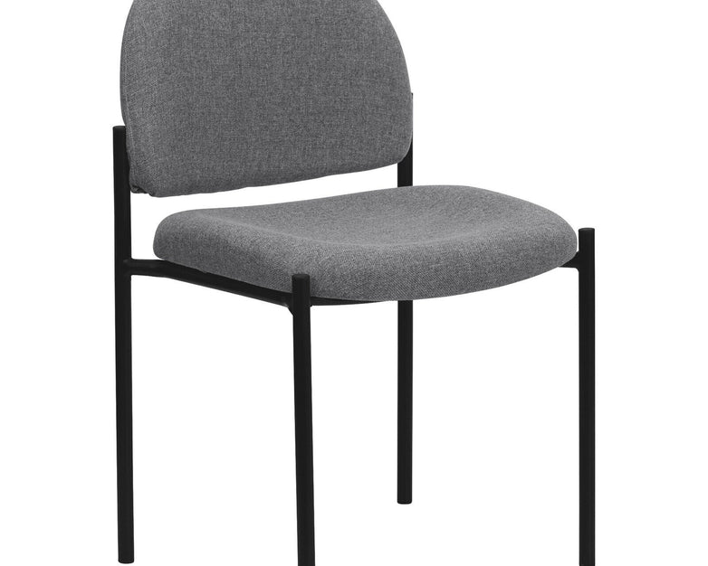 Flash Furniture BT-515-1-GY-GG Gray Fabric Stackable Steel Side Chair BT5151GY