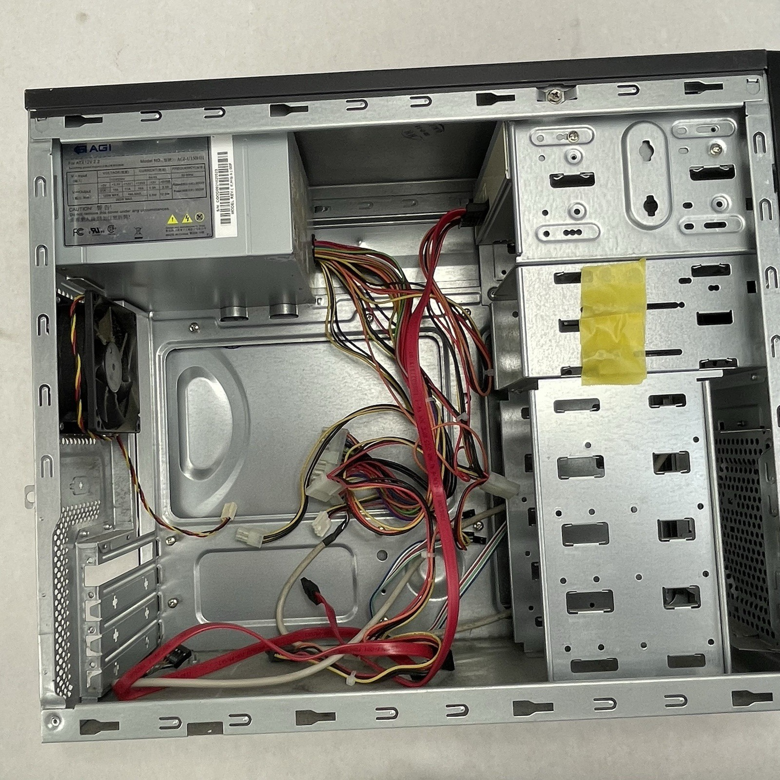 Retro Black mATX Computer Chasis w/ 285 Power Supply Barebones