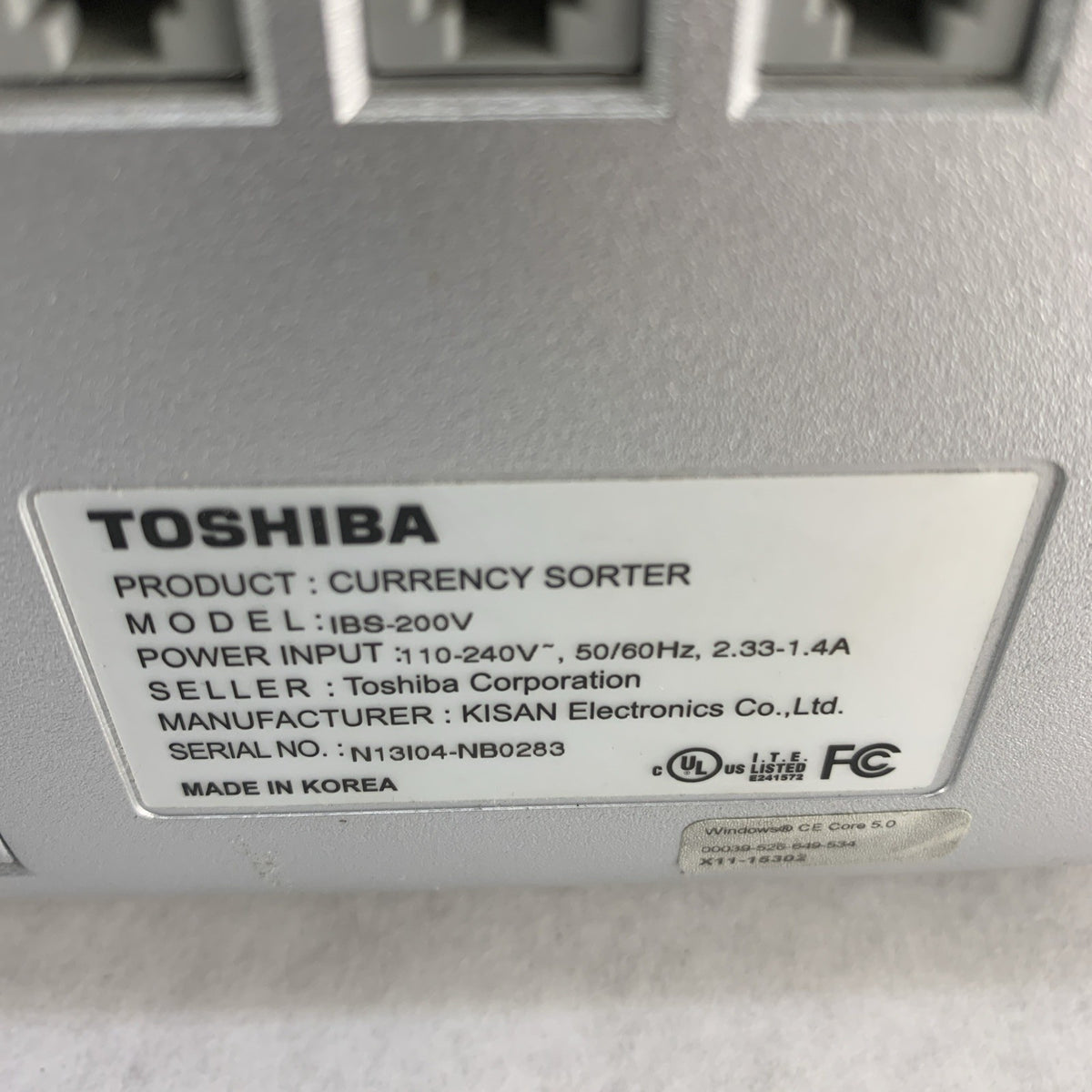 Toshiba IBS-200V Currency Sorter with Power Cord - Broken Money Guides - Tested8