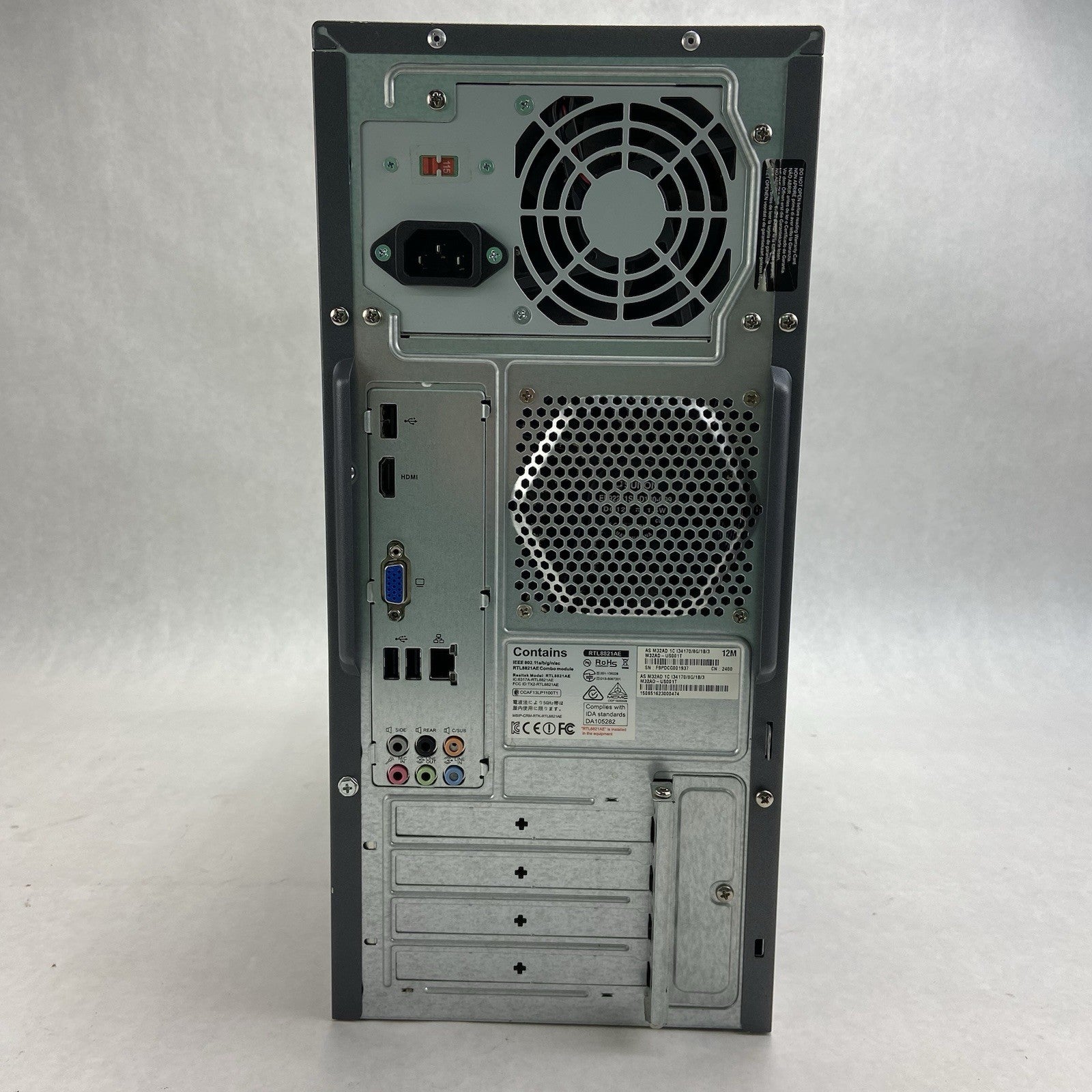 ASUS H81M-E/M5AD/DP MT Intel Core i3-4170 3.7GHz 8GB RAM No HDD No OS4