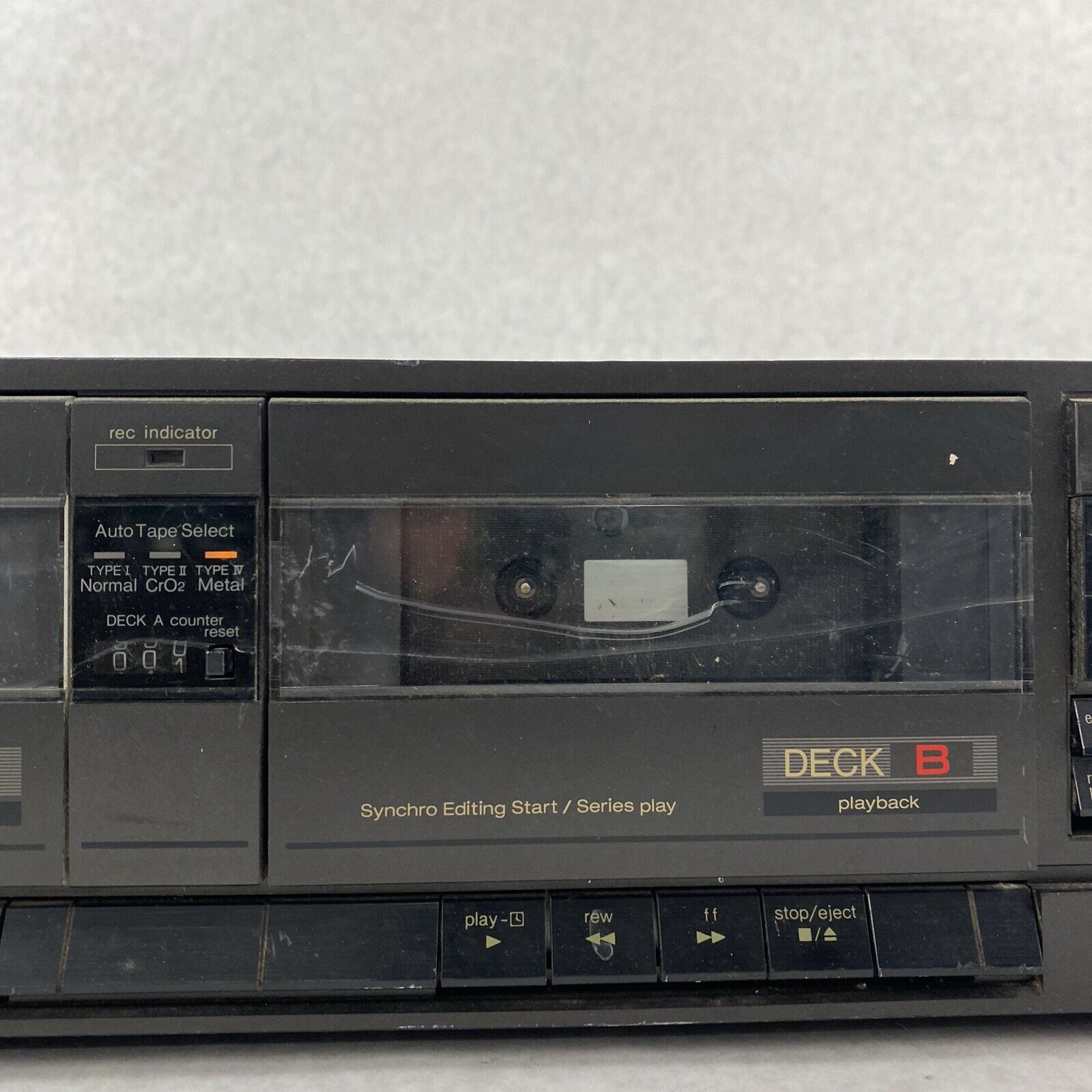 Technics RS-T18 Stereo Dual Cassette Deck Recorder FOR PARTS with NO RETURNS