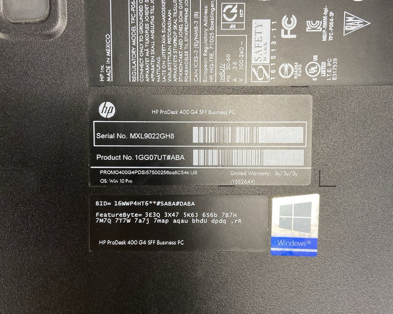 HP ProDesk 400 G4 SFF Intel Core i5-7500 3.4GHz 8GB RAM No HDD No OS
