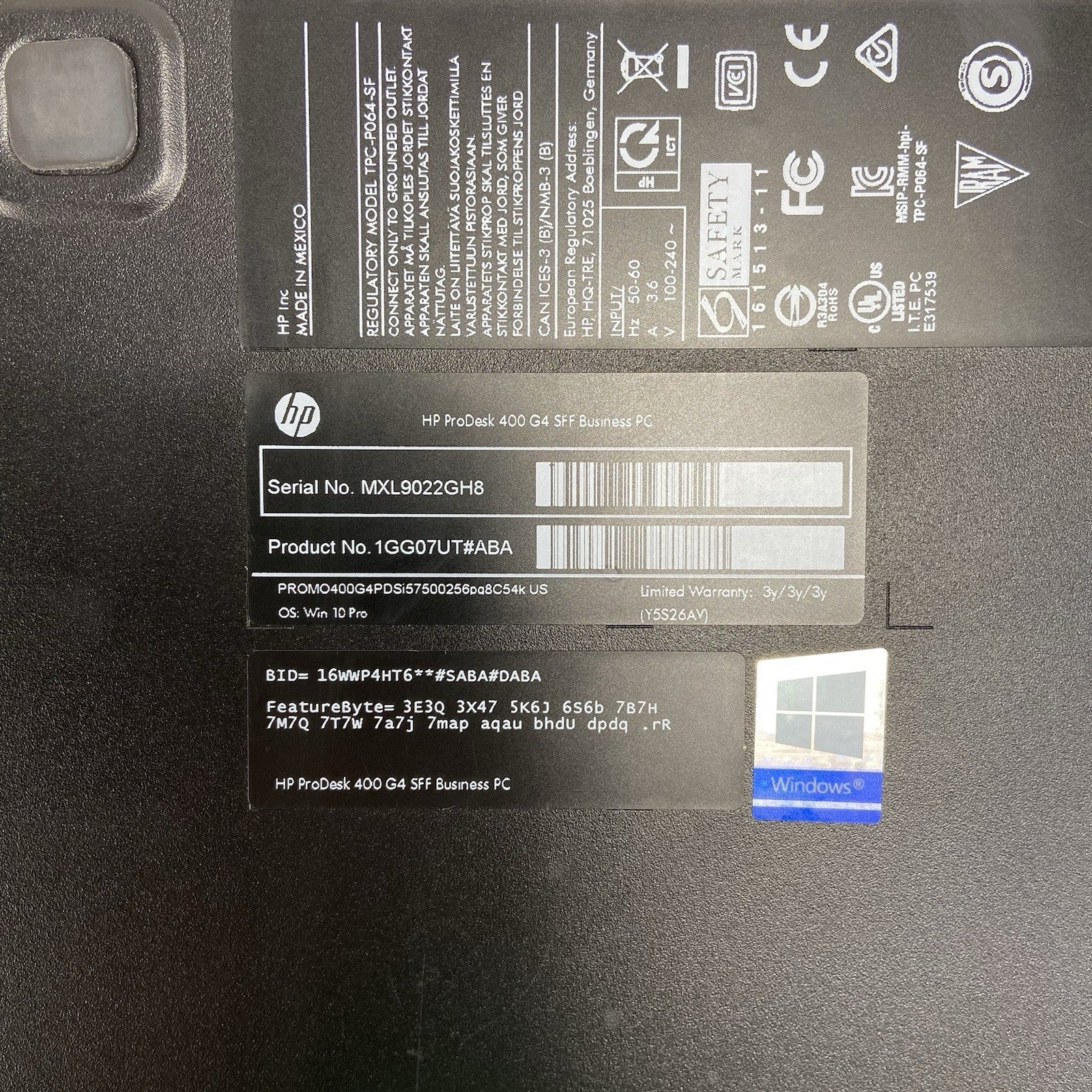 HP ProDesk 400 G4 SFF Intel Core i5-7500 3.4GHz 8GB RAM No HDD No OS4