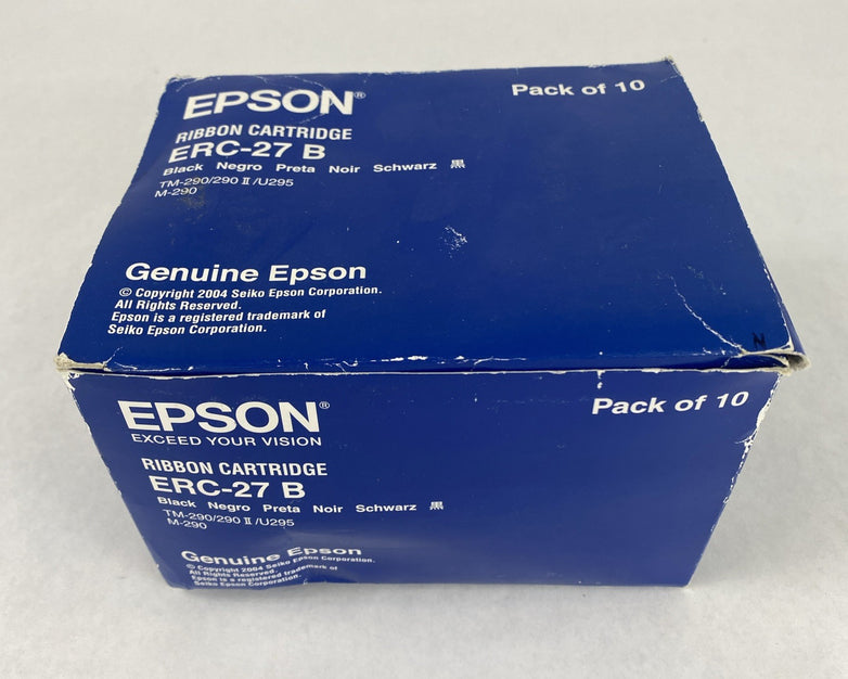 Epson ERC-27B Ribbon Cartridge Open Box Sealed Lot of 10