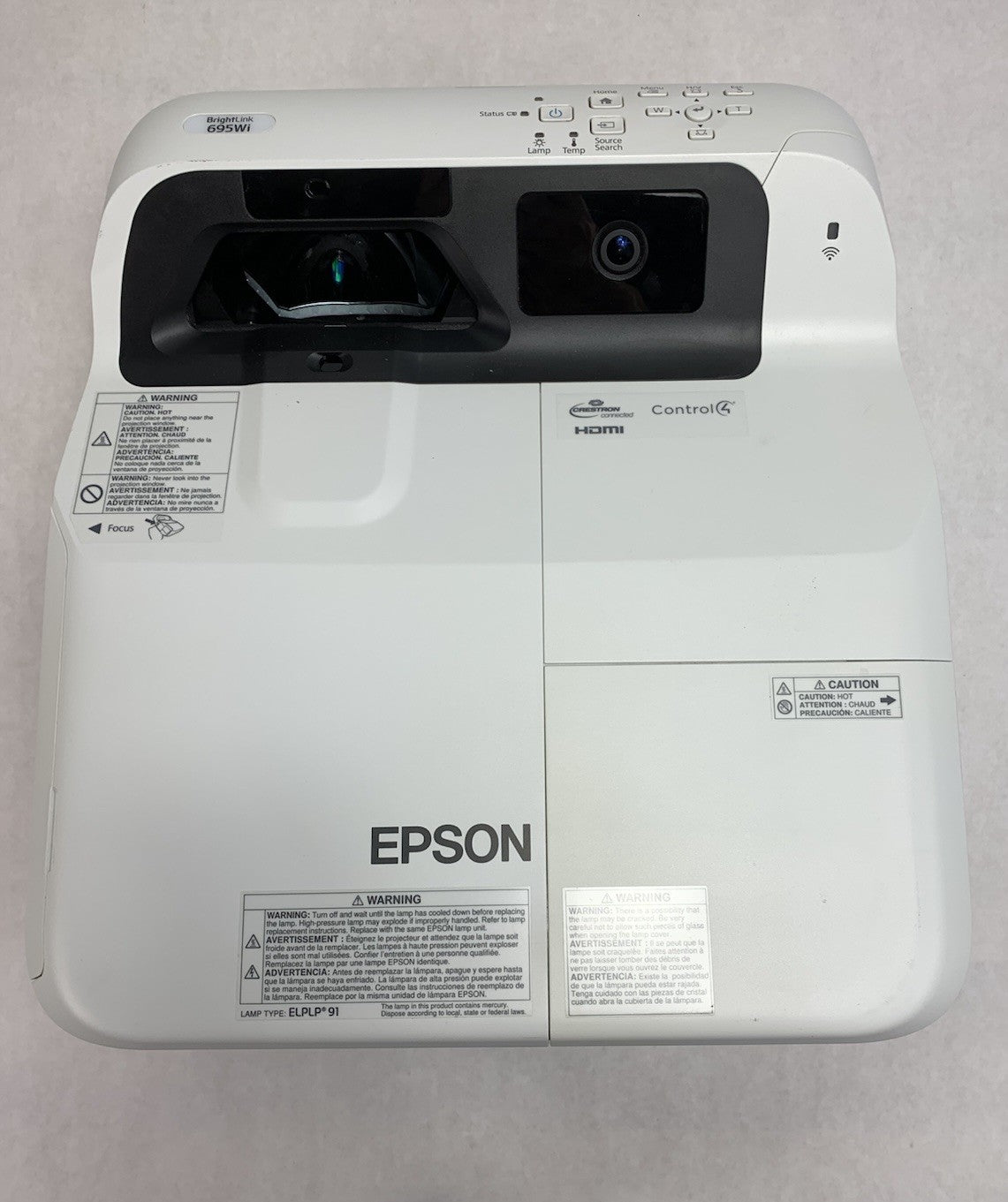 Epson PowerLite 695Wi H740A LCD Lamp Projector 1583 Lamp Hours - No Remote5