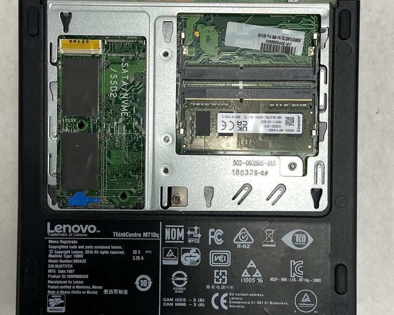 Lenovo ThinkCentre M710q MFF Intel Core i5-7500T 2.7GHz 8GB RAM No AC/HDD/OS