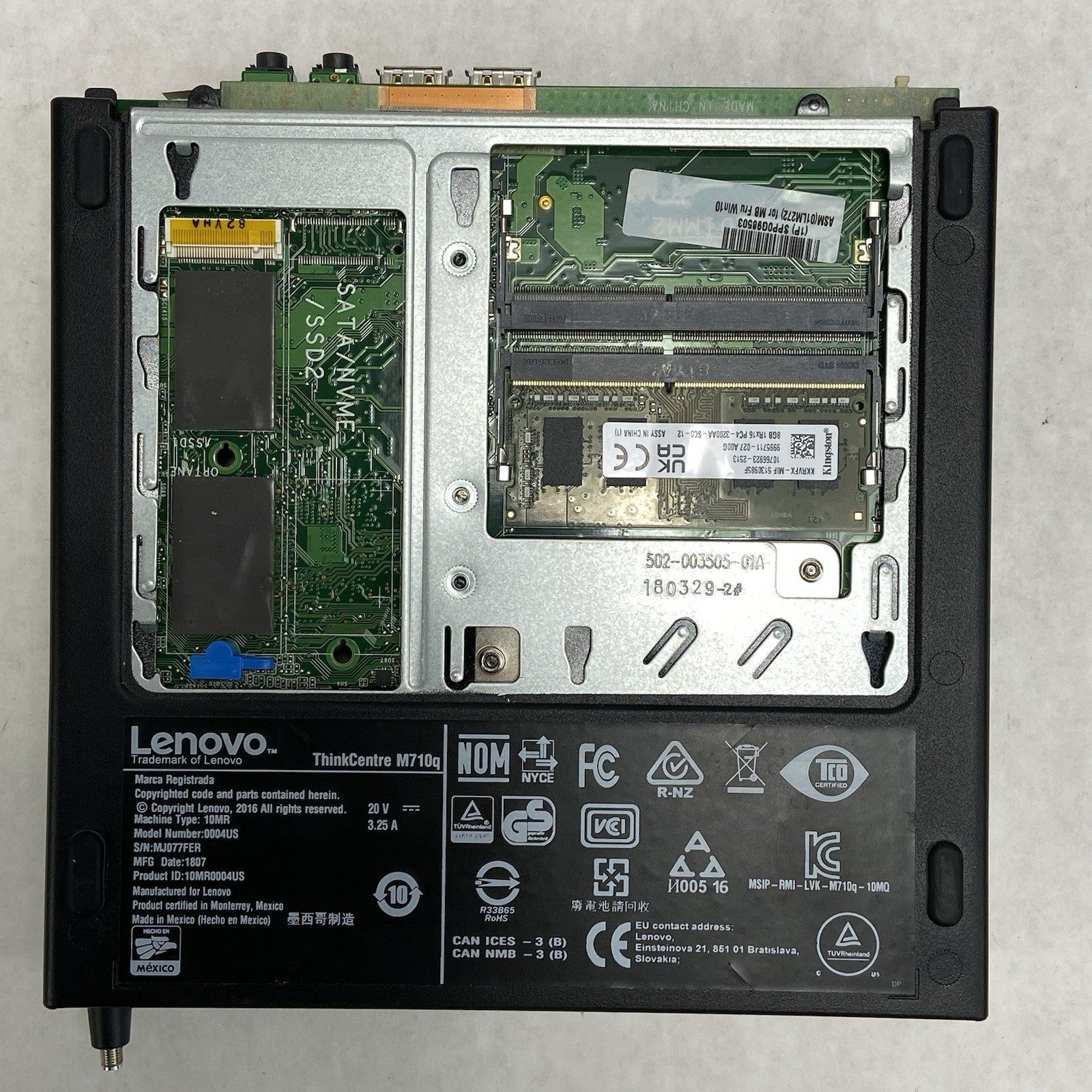 Lenovo ThinkCentre M710q MFF Intel Core i5-7500T 2.7GHz 8GB RAM No AC/HDD/OS11