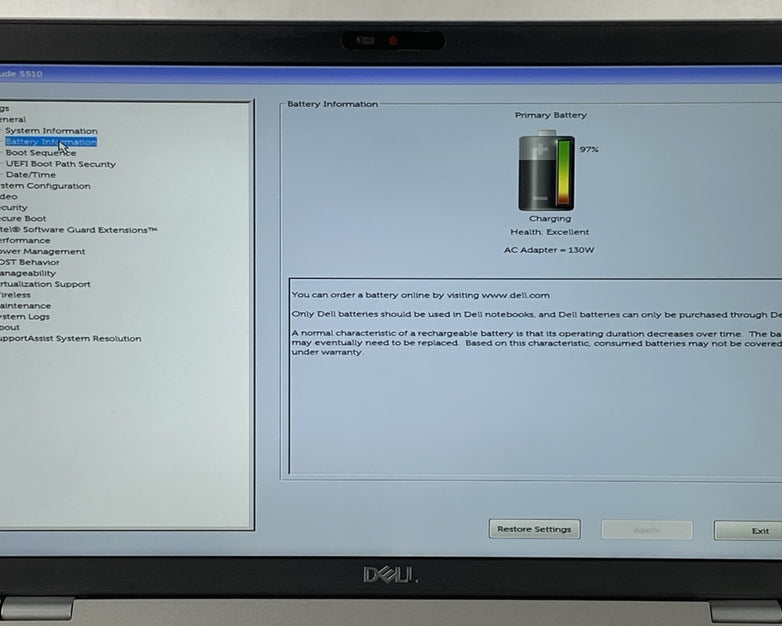 Dell Latitude 5510 Intel Core i5-10310U 1.70 GHz 16 GB RAM 15.6" No HDD No OS