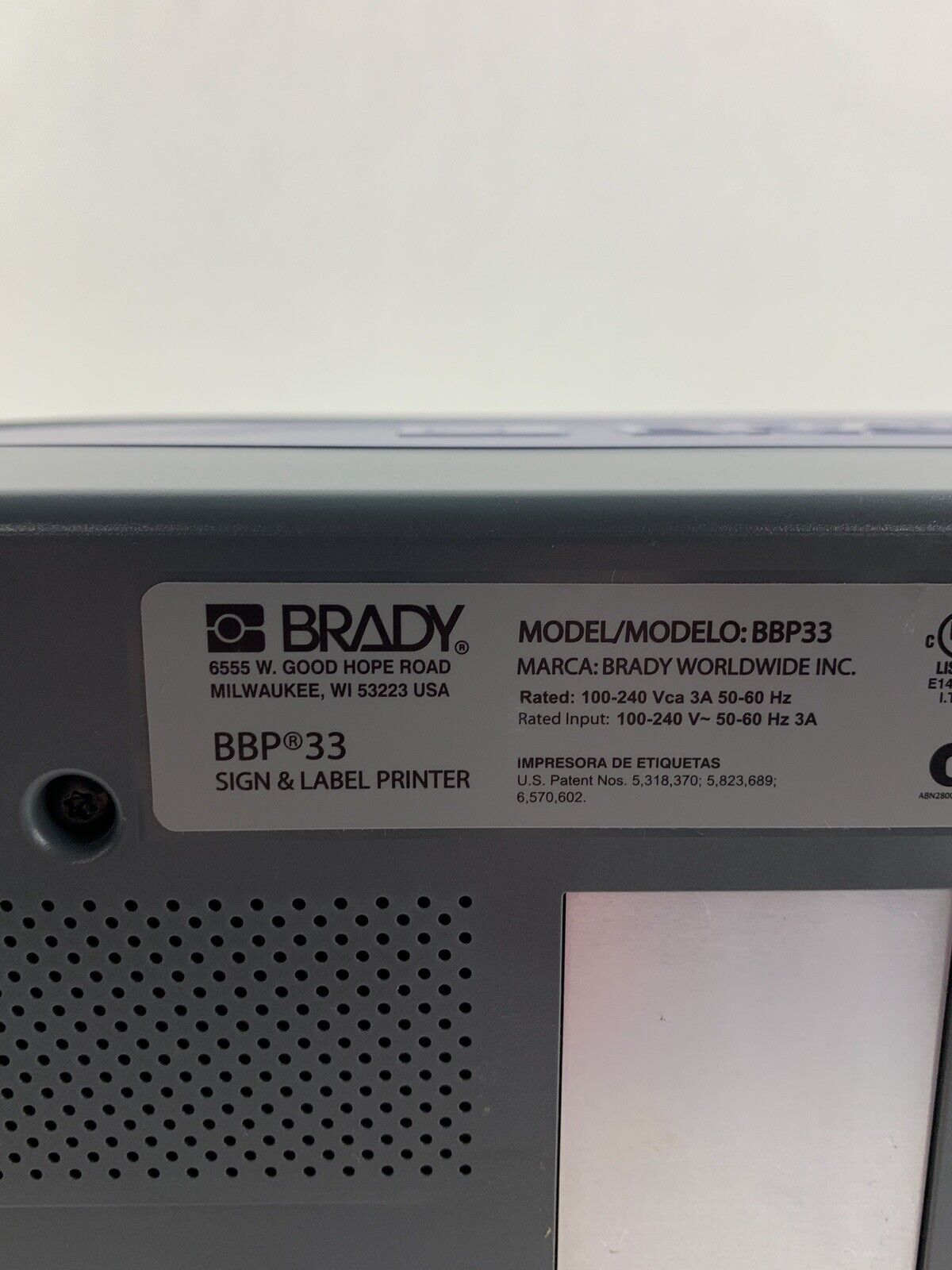 Brady BBP33 Label Printer Missing Ribbon Connection Pieces Parts and Repair