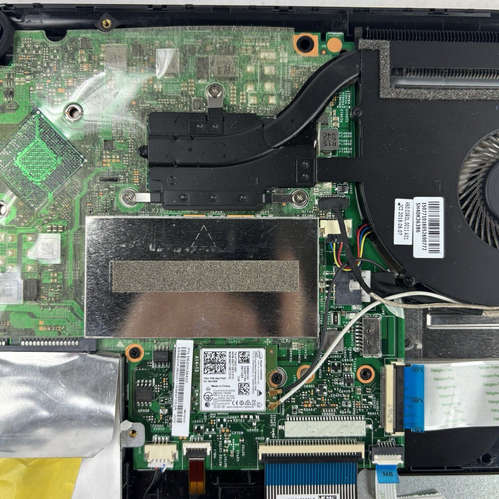 Lenovo Flex 3-1580 15.6" i7-6500U 2.5 GHz 8 GB Ram No OS No HDD No Batt No AC