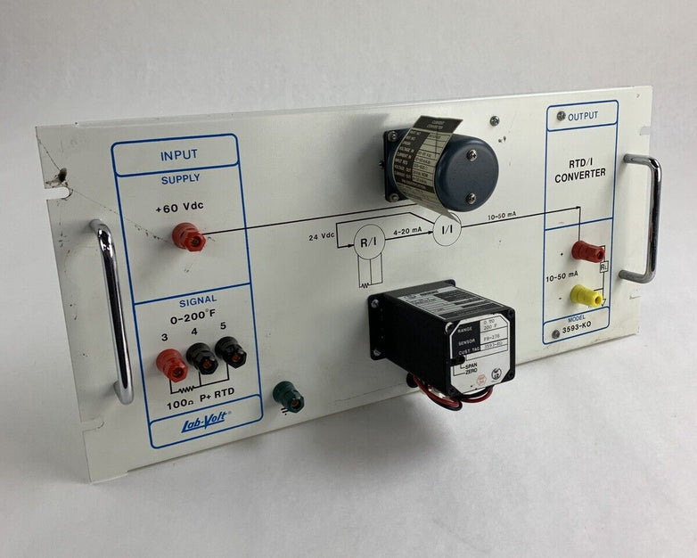 Lab-Volt 3593-K0 Industrial RTD/I Converter Untested