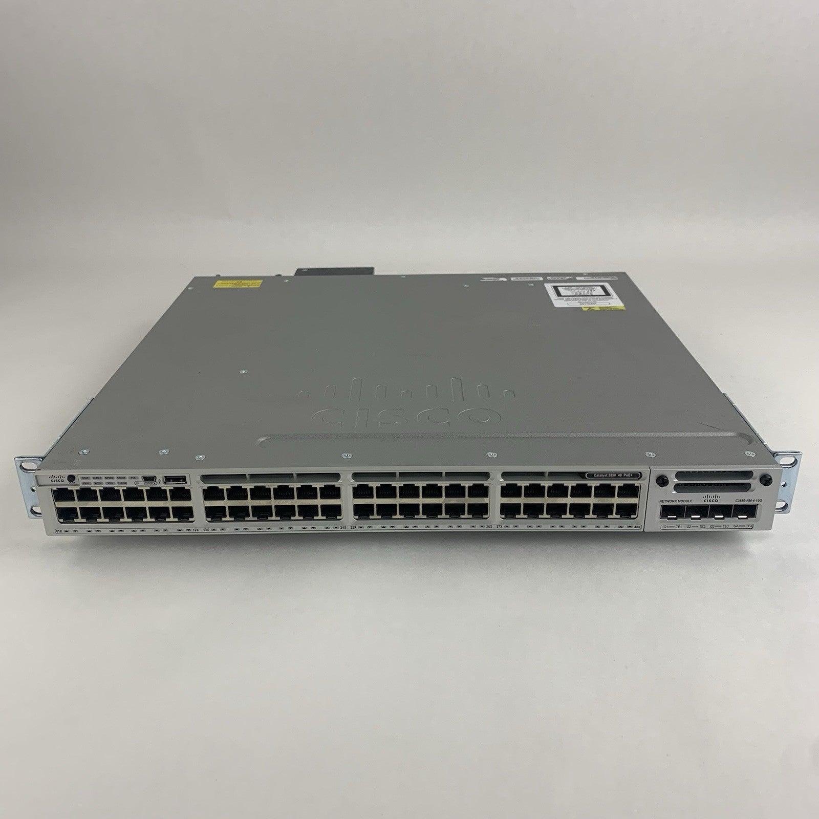Cisco WS-C3850-48P-L V07 48-Port PoE Switch Tested w/ C3850-NM-4-10G 1x PSU1