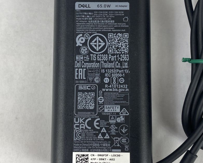 Dell DA65NM190 65W USB-C AC Adapter No Power Cord Lot of 5