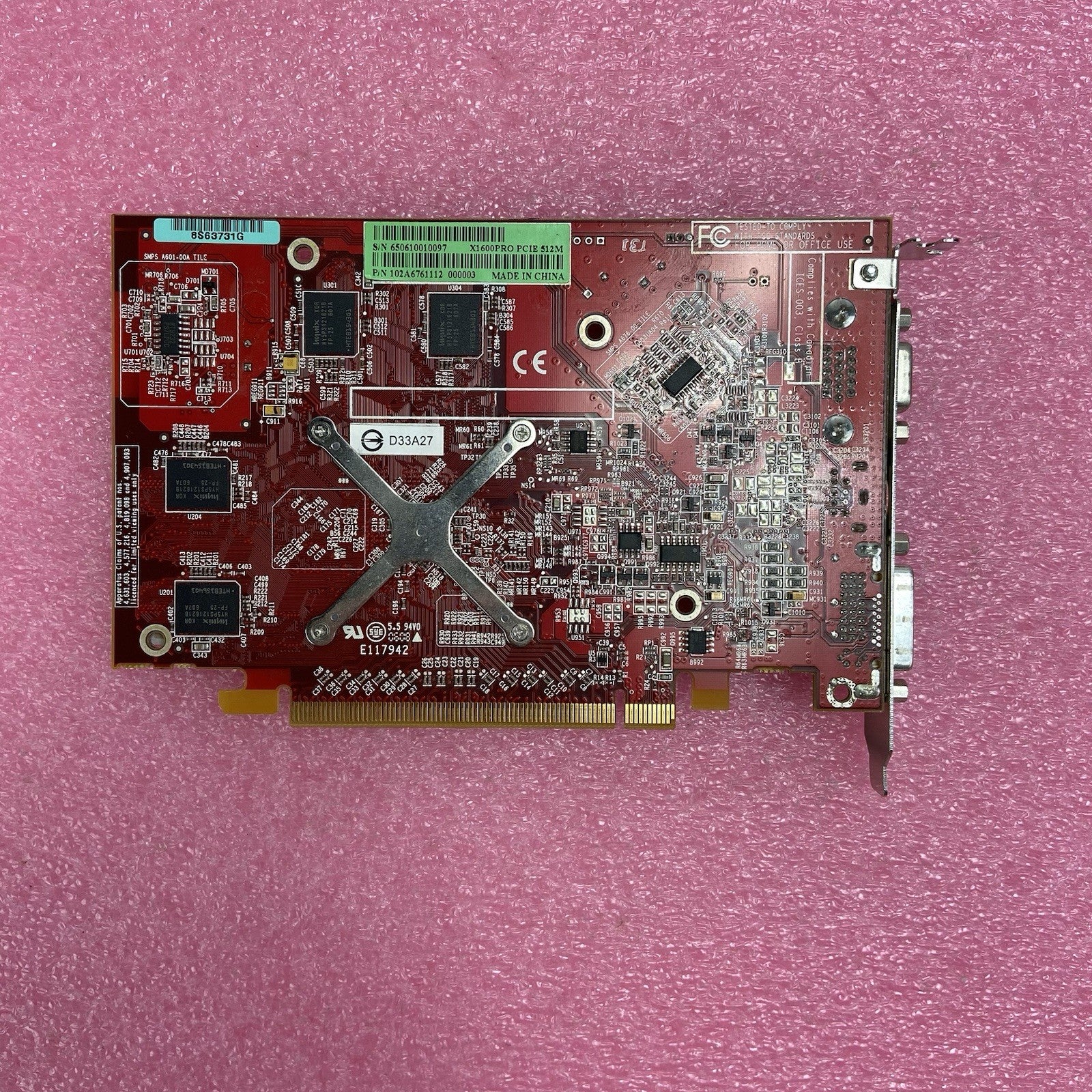 ATI Radeon X1600 Pro 109-A67631-12 512MB PCIe DVI VGA S-Video Graphics Card5
