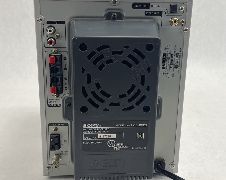 Sony CMT-DV2D DVD/CD/Cassette Deck Receiver  No Remote For Parts