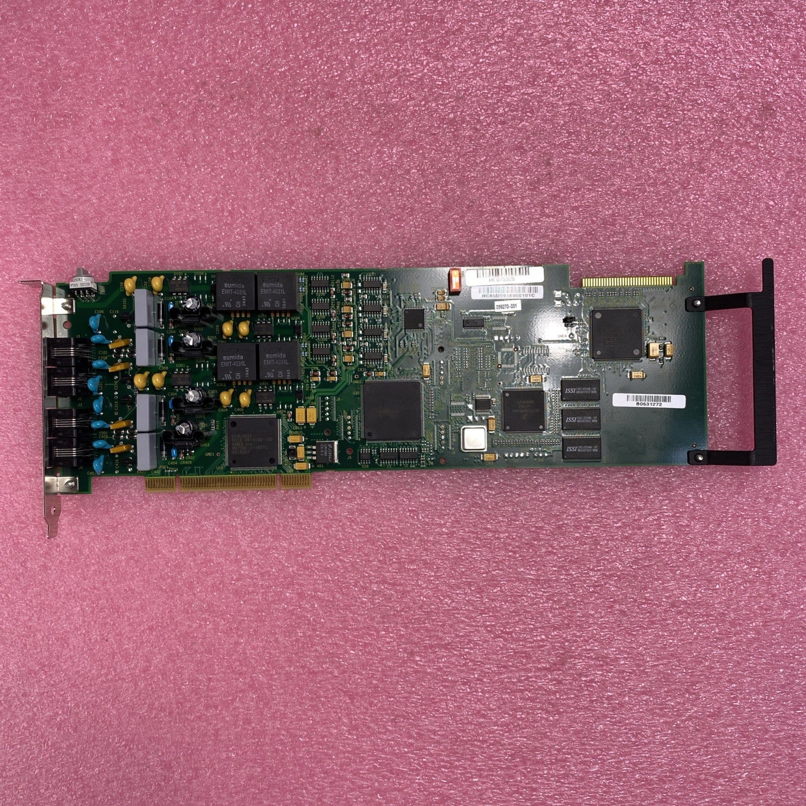 Lot of 3 Dialogic PCI Voice Fax Board D/41JCT-LS w/ CT Bus Cable1