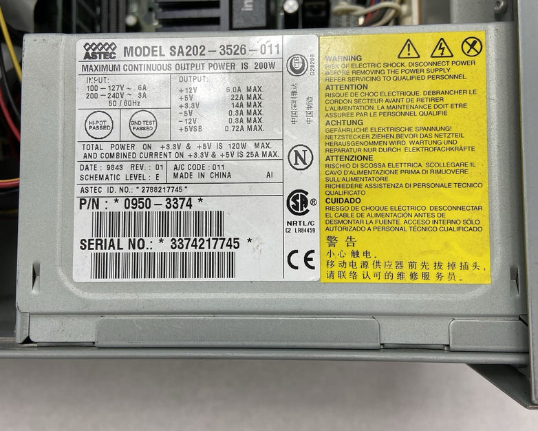 HP Vectra VE 6/350 DT Intel Pentium II 350MHz 160MB RAM No HDD No OS
