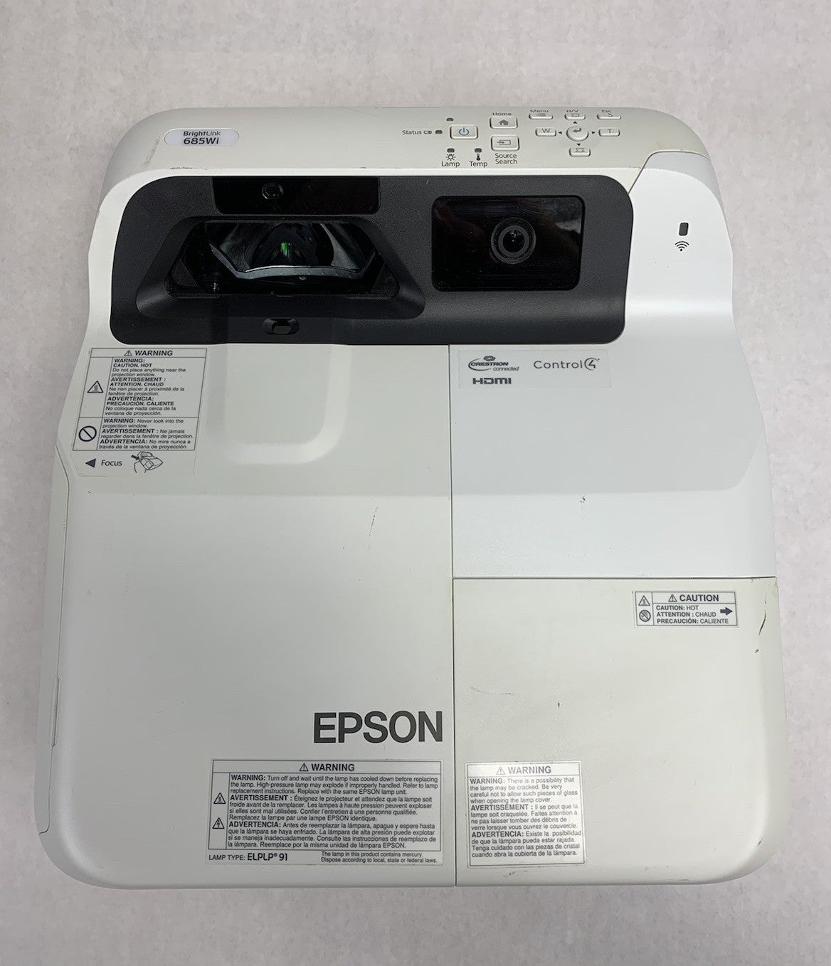 Epson H741A BrightLink 685Wi LCD Projector 1489 Lamp Hours