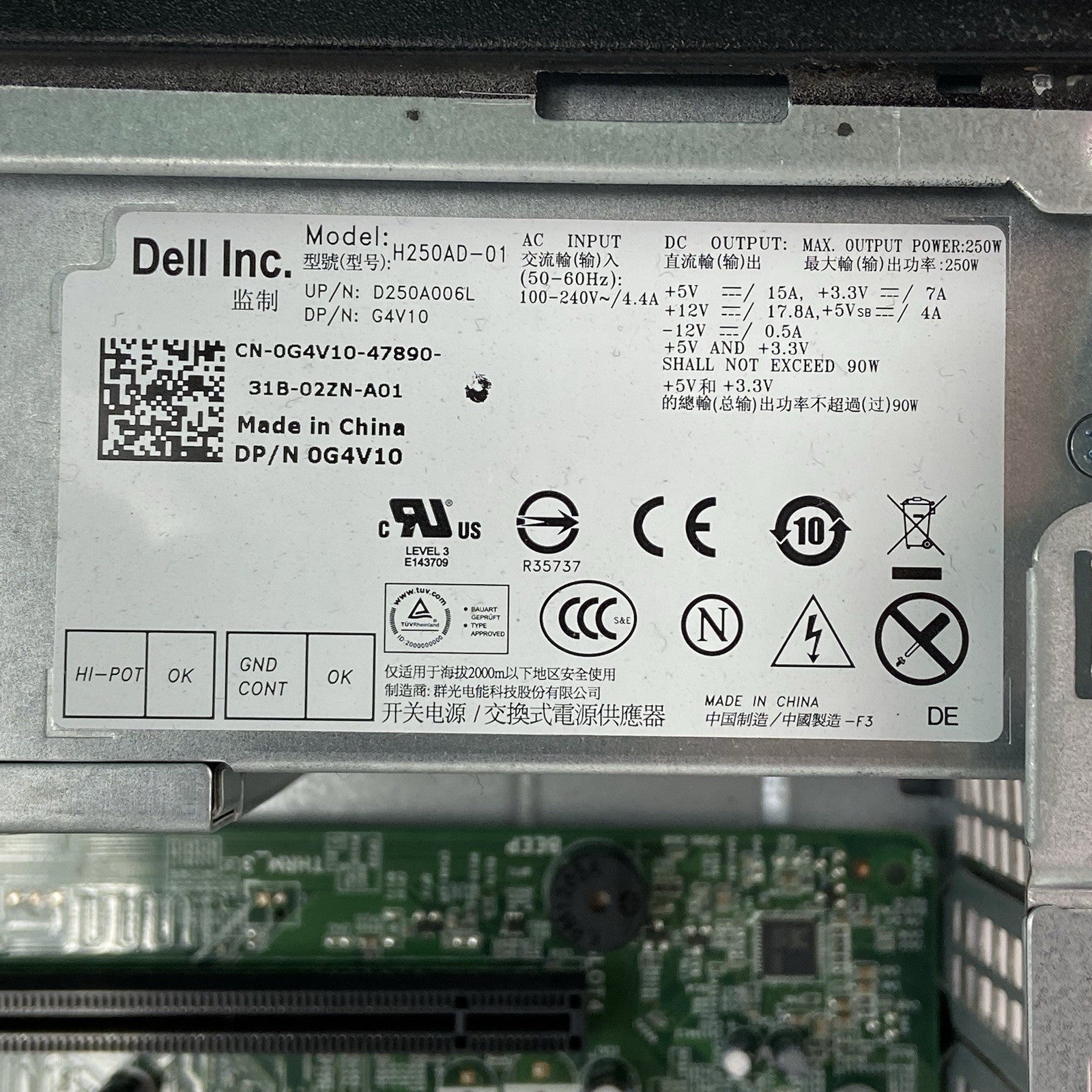 Dell Optiplex 7010 DT Intel Core i3-3220 3.3GHz 4GB RAM No HDD No OS10