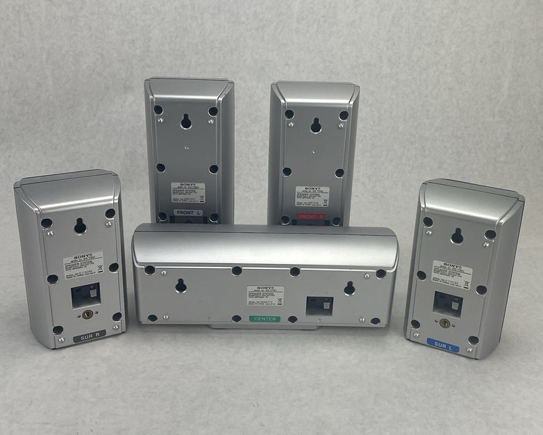 Sony 5.1 Speaker Lot SS-CT51 SS-TS51 SS-TS52 Silver Home Theater Surround Sound