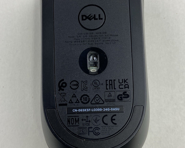 Optical Mouse MS116 CN-065K5F Black USB Scroll Wheel OEM