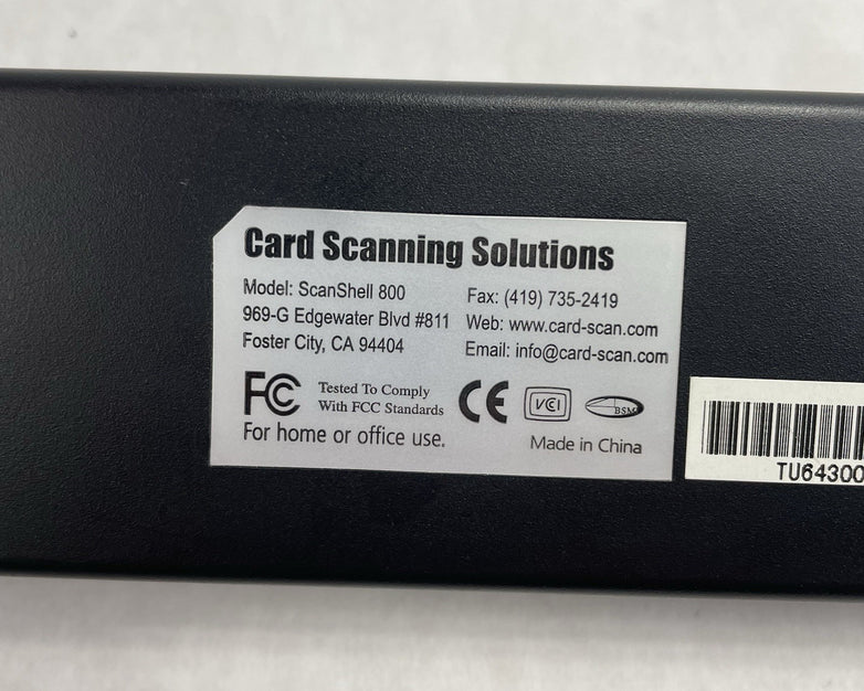 ScanShell 800 Card Scanning Solutions Scanner Power Tested