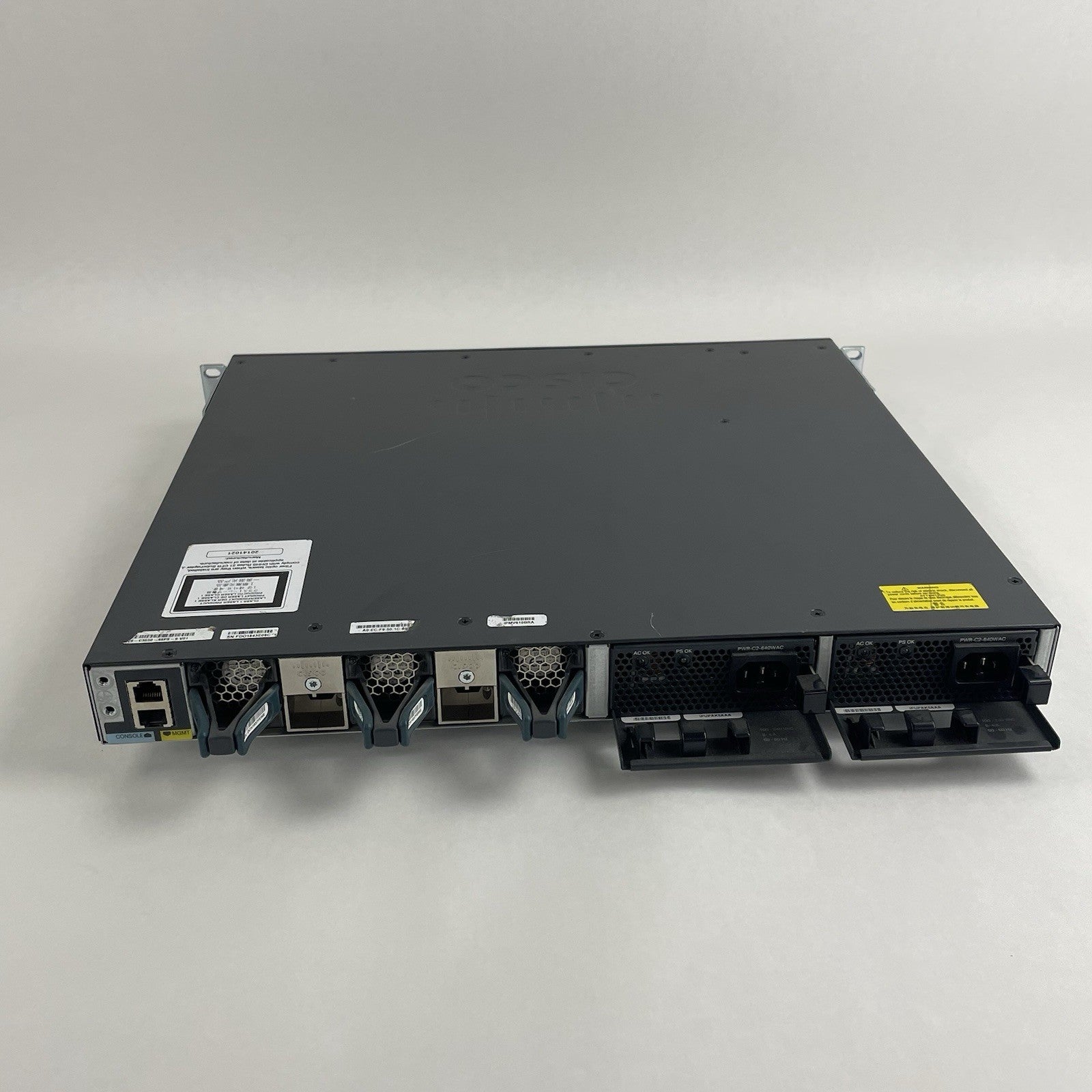 Cisco WS-C3650-48PS-S V01 Catalyst 3650 48-Port PoE+ 4x1G  Tested & Reset 2X PSU7